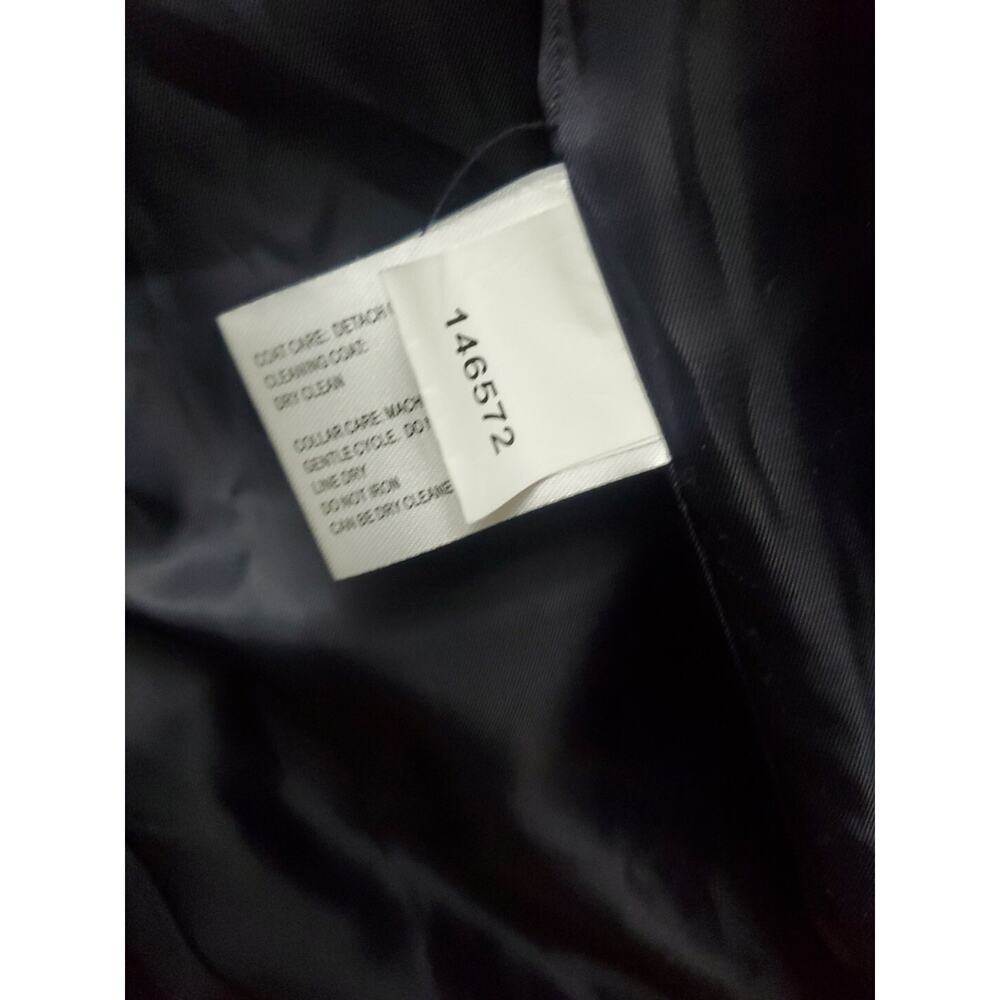 Michael Kors Jacket Women's L Black Wool Blend Coat Zip Up Pockets - Picture 15 of 16